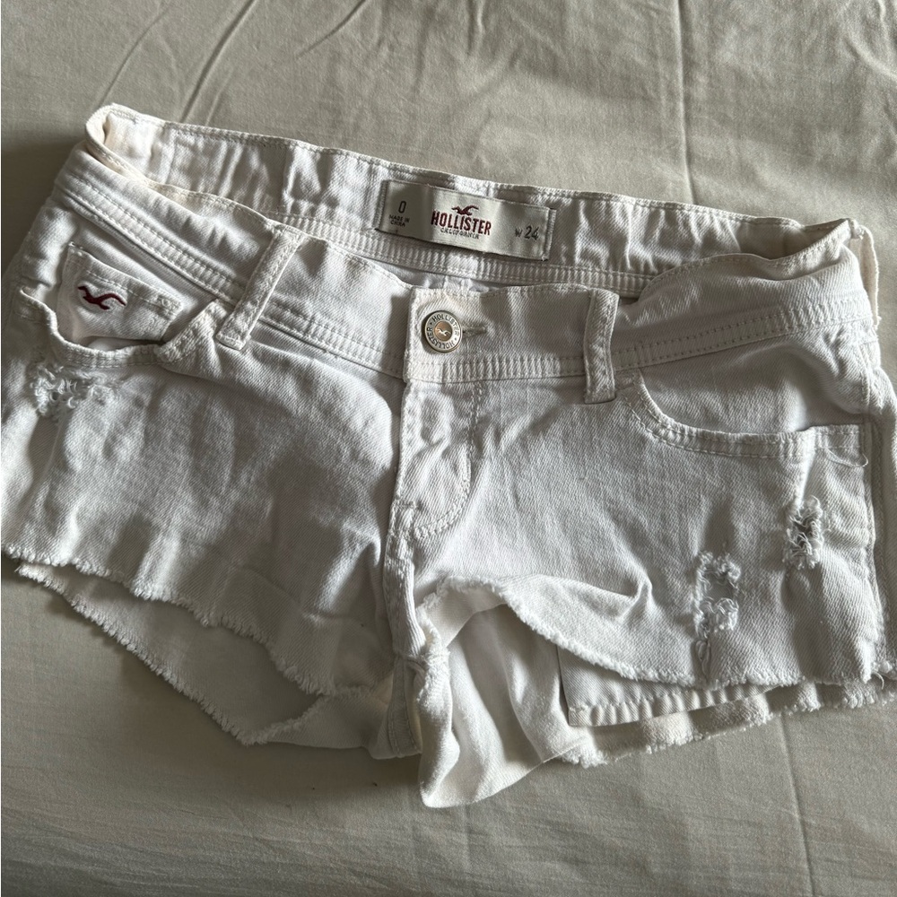 Hollister white Jean shorts size 0